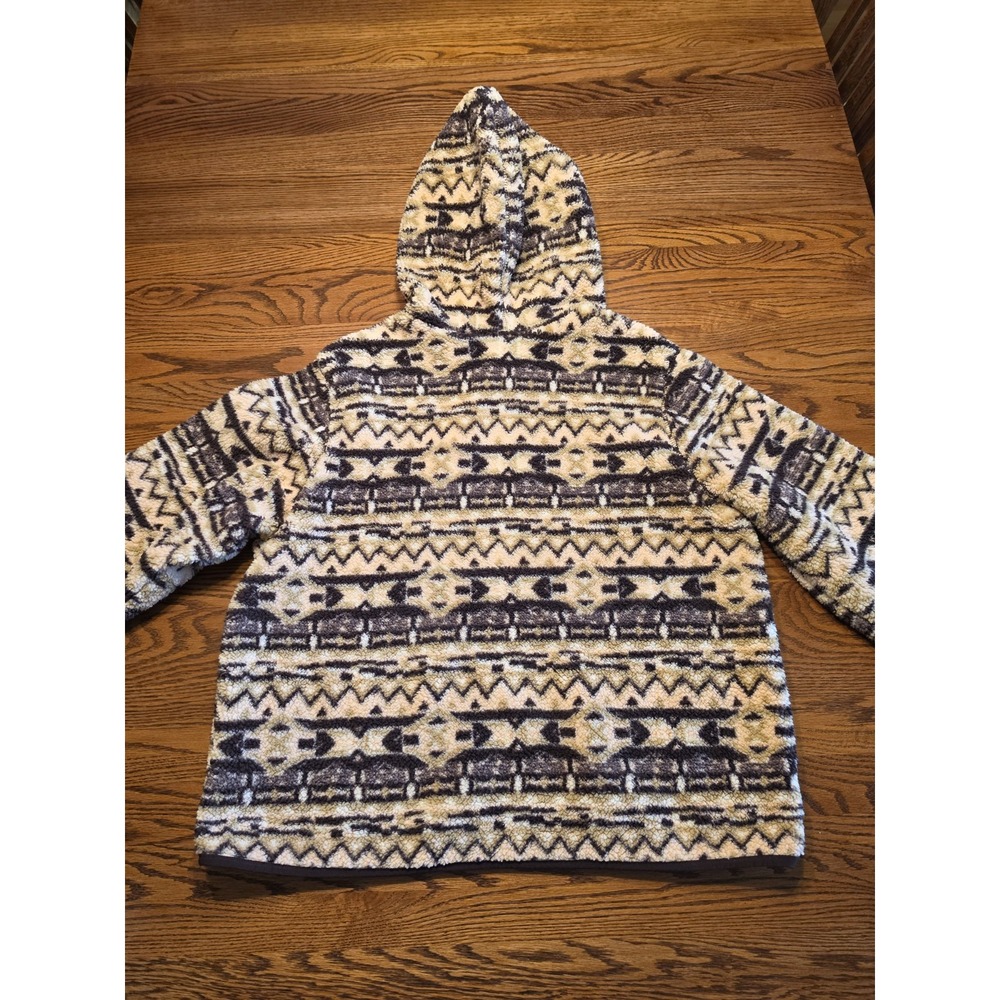 Columbia West Bend Sherpa Fleece Hoodie Womens XL Aztec Southwestern Pink Brown - Picture 7 of 10